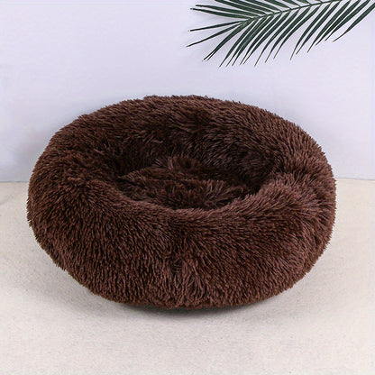 Ultra-Soft Plush Round Pet Bed - Luxurious Sleeping Haven with Warmth and Comfort for Dogs and Cats - Perfect for Cozy Naps and Snuggles