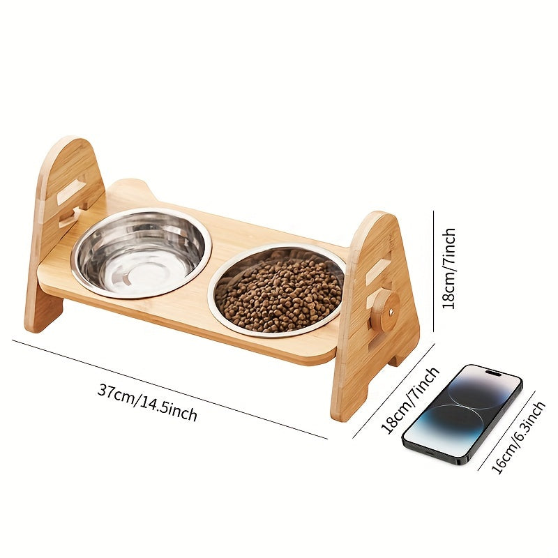 1/2/3pcs Adjustable Slanting Ceramic Pet Bowl Set - Ergonomic Lifting Design, Easy Cleaning, Anti-Slip Base, Suitable for Cats and Dogs of All Sizes - Dog Bowl, Cat Food Bowl, Pet Feeding Essentials