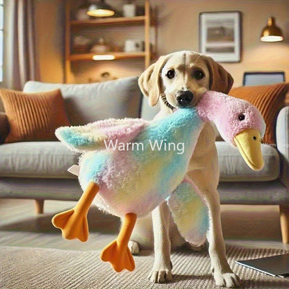 19.69inch Tie-Dye Duck Toy for Dogs & Cats - 2025 New Design with Embroidered Safety Eyes - Washable Pet Toy for Small to Large Pets, Calming Pet Toy, Playtime Fun for Pets, Perfect Christmas/Birthday Gift for Pets, Dog Toy,