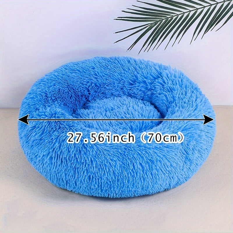Plush Pet Nest Cat Dog Universal Round Nest Cat Mattress Soft Comfortable Bottom Non-slip Cat Nest