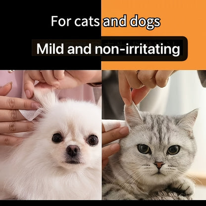 130pcs Pet Cleaning Wipes for Cats & Dogs - Gentle Eye & Ear Care, Removes Tear Stains & Earwax, Safe for All Breeds, Easy to Use, Promotes Healthy Light, Pet Grooming Essentials, Pet Grooming Supplies, Sleek Packaging, Durab