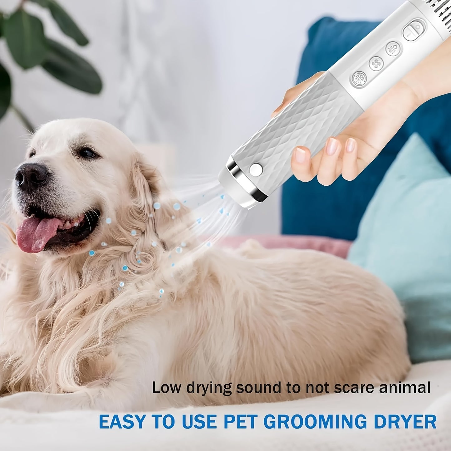 5-in-1 Portable Handheld Dog Hair Dryer - Advanced Smart Temperature Adjustment, Detachable Grooming Brush, Pet Washing Station, Travel-Friendly Design, Compact and Lightweight for Easy Use - Perfect for Home and Travel Pet C