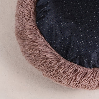 Ultra-Soft Plush Round Pet Bed - Luxurious Sleeping Haven with Warmth and Comfort for Dogs and Cats - Perfect for Cozy Naps and Snuggles