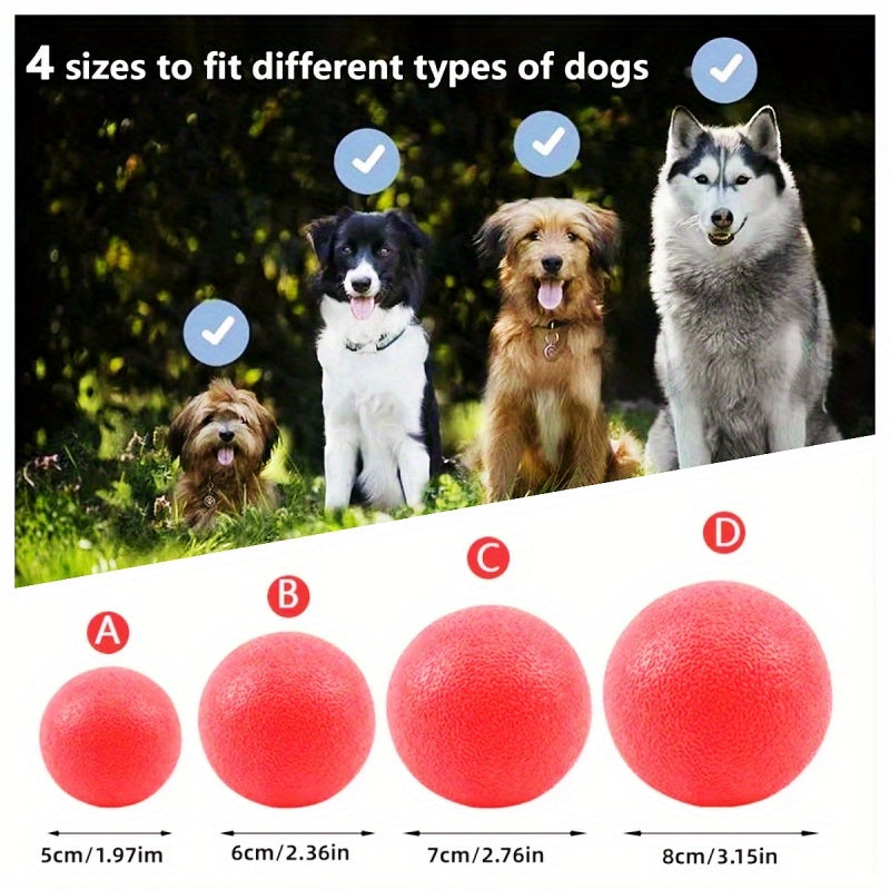 Durable Dog Chew Toy - 1pc Rubber Ball for Pet Teeth Grinding & Interactive Play