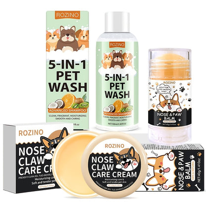[Moisturizing Pet Care] 3pcs Pet Shower Gel Tear Cream Moisturizing Care Stick Set - Deeply Moisturizes Hair, Provides Long-Lasting Hydration - Bids Farewell to Roughness, Dryness, and Dust, Gently Cares for Pets, and Keeps P