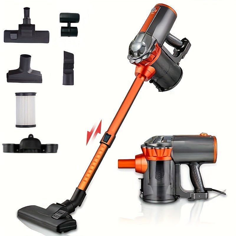 Four-in-One 600W 110V 18KPa Lightweight Handheld Rod Vacuum Cleaner - Portable, Low Noise, Pet Hair and Hard Floor Friendly, Suitable for Carpets, with Aspirating Function