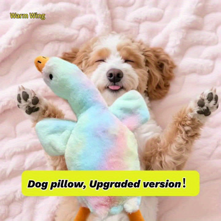 19.69inch Tie-Dye Duck Toy for Dogs & Cats - 2025 New Design with Embroidered Safety Eyes - Washable Pet Toy for Small to Large Pets, Calming Pet Toy, Playtime Fun for Pets, Perfect Christmas/Birthday Gift for Pets, Dog Toy,