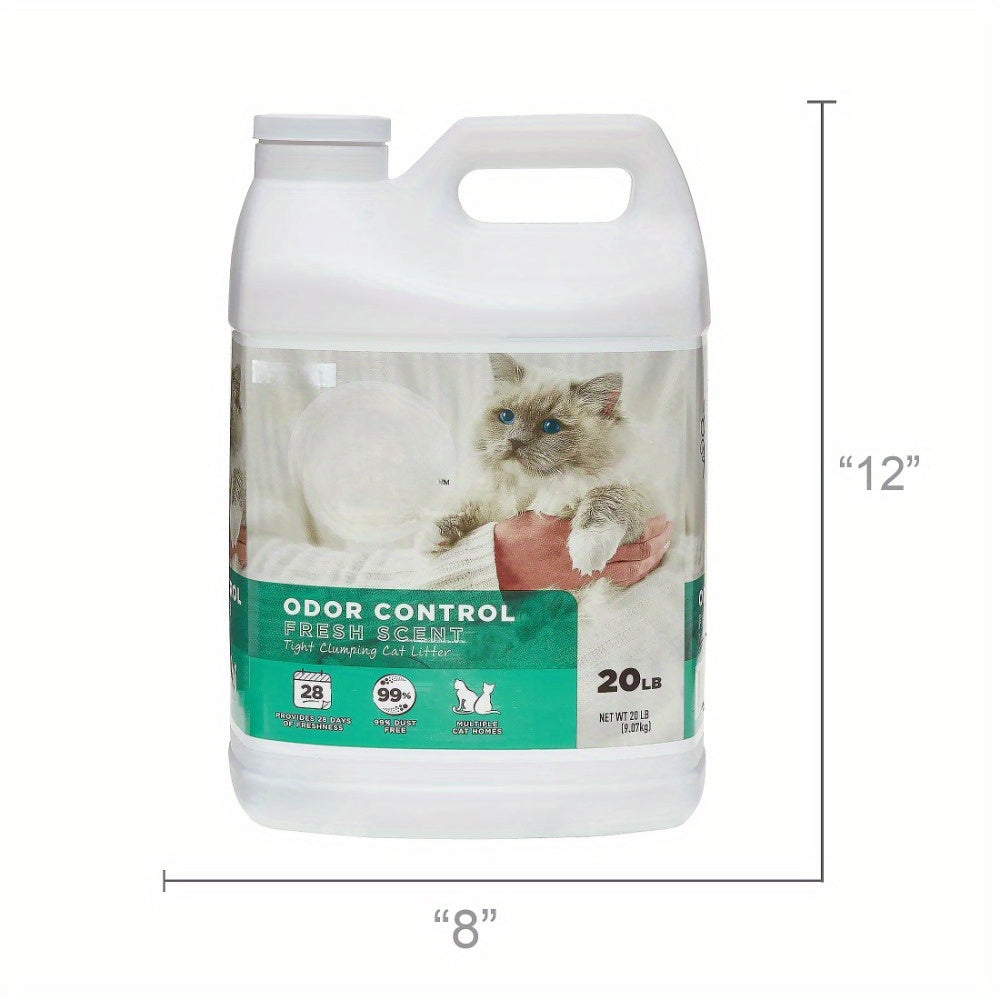 2-Pack Special Kitty Scoopable Tight Clumping Cat Litter, 20 lb Each - 99% Dust-Free, Long-Lasting Fresh-Scented Odor Control with 20% More Clumping Power, Includes Handle & See-Through Window, Recyclable Plastic, Great for M