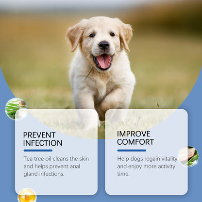 2pcs Dog Anal Gland Odor Removal Spray - Deep Cleaning, Non-Irritating & Safe for Sensitive Light Beige, 2oz Each, Fresh Scent, Gentle Formula for All Dog Breeds & Sizes, Post-Procedure Care, Easy Spray Bottle, Safe for Pets,