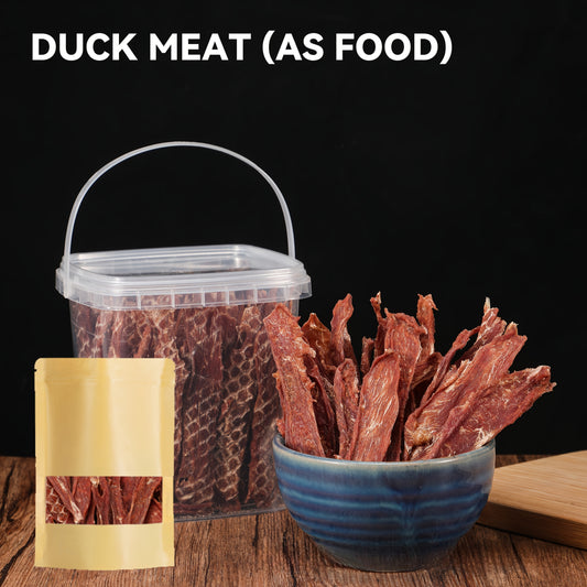 Set of Three (3*200G) 600G/21.1Oz Duck Jerky And Chicken And Cowhide Sticks, Along with Duck Jerky Dog Treats Suitable for Small, Medium, And Large Dogs. These Chewy Snacks Are Easy to Digest, Long-Lasting Dog Chews, Perfect