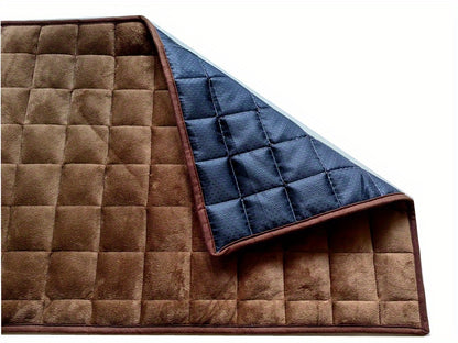 1pc Cozy Plush Cat Bed Mat - Thick, Self-Heating, Non-Slip, Soft Kennel Pad for Pet Sleeping - Orthopedic Support, Easy Cleaning, and Durable Pet Bed for Cats and Small Dogs