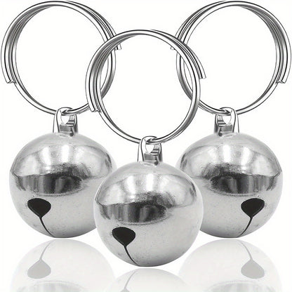 3pcs Pet Round Dog Bells Dog Charm Bells Pet Pendant, Anti-Lost Training Bells For Collars, Suitable For Pet Pendant Accessories, 1/2-Inch