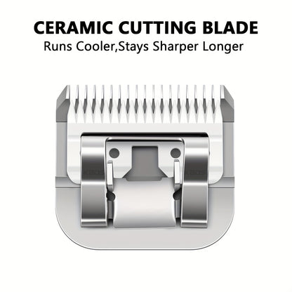 4-Pack Professional Ceramic Detachable Blades - Compatible with Andis, Oster A5, Wahl KM10 Series Clippers, KBDS Size 10/7F/5F/4F, Cut Length 1/16"(1.5mm) to 3/8"(9.5mm) for Pet Dog Grooming