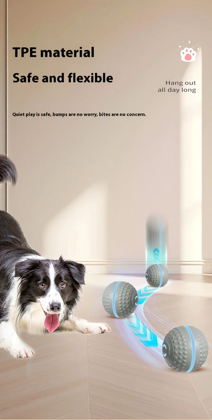 PounceEarth Large Dog Ball Toy - Bite-Resistant Durable Dog Ball with USB Rechargeable Battery, Interactive Polka Dot Design & Multiple Modes for All Breeds - Promotes Playful Engagement & Stimulates Curiosity, Dog Ball Toy,