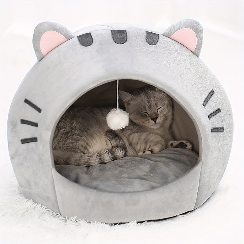 Cozy Cat Cave: Keep Your Furry Friend Warm And Snug In This Cute Pet House!