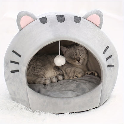 Cozy Cat Cave: Keep Your Furry Friend Warm And Snug In This Cute Pet House!