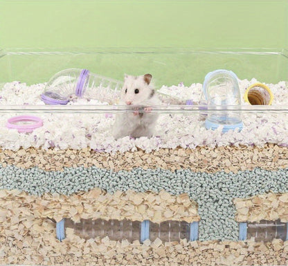 8pcs/set DIY Hamster Tunnel Toy Pet Rats Sports Training Pipeline Transparent Runway Toy Pet Hamster Game For Small Animal Accessories Mice Creative DIY Colorful Hoop Tubes Diam 2.17inch