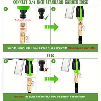 8in 1 Dog Wash Sprayer with Massa Brush & Pet Grooming Comb - 3/4 Inch Standard Garden Hose Nozzle, Silicone Durable Pet Bathing Tool for Dogs, Garden, Car Washing, Water Flowers, Ergonomic Handle, Comfortable Fit, Dog Washer