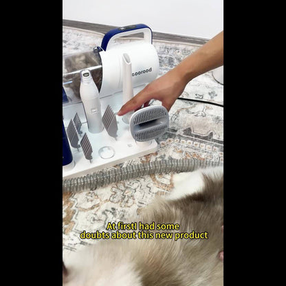 Dog Grooming Vacuum Kit with Pet Paws Grinding Tool, Electric Clipper And Dog Brush Work Quiet for Dogs And Cats At Home(purple), Pet Vacuum Grooming Kit, Dog Fur Vacuum, Dog Vacuum for Shedding Grooming, Pet Grooming Vacuum