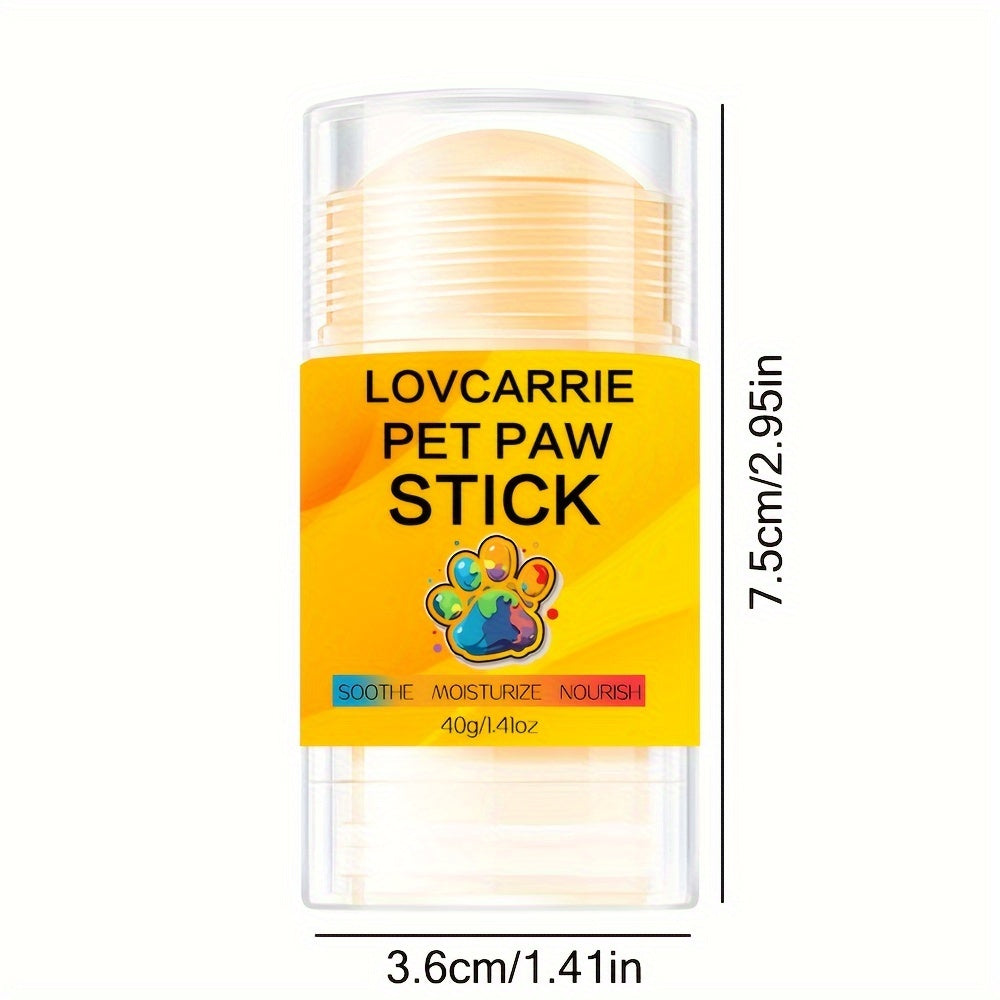 40g LOVCARRIE Natural Paw Balm Stick for Dogs & Cats - Soothing Moisturizing Cream for Dry, Cracked Paws, Non-Toxic Formula Pet Care Paw Salve