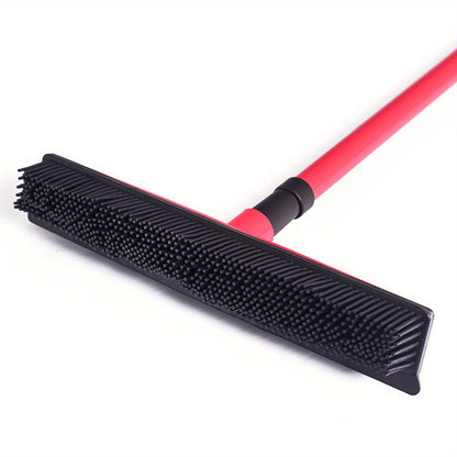 1pc Telescopic Pet Hair Remover Broom - Efficient Carpet Cleaner with Gentle Silicone Bristles - Flexible Handle for Dust & Hair Removal - Perfect Household Tool for Apartments, Dorms, and School Prep - Complete Cleaning Kit