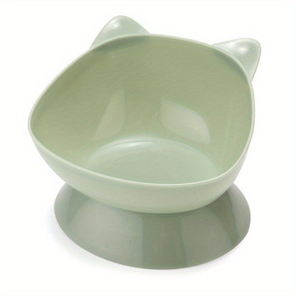 Premium Cat Ear Shaped Elevated Pet Bowl - Ergonomic Inclined Design for Cervical Spine Support - Perfect for Cats & Dogs - Stylish Food & Water Dishes for Your Furry Friends