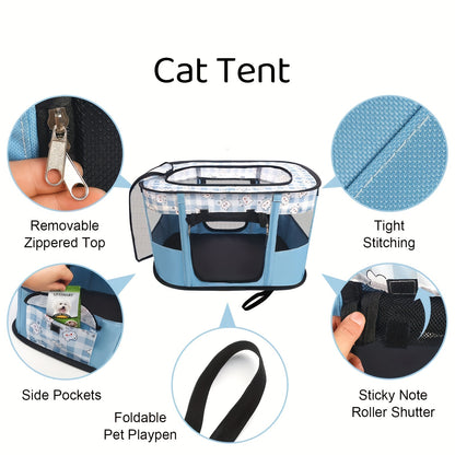 Portable Foldable Pet Playpen Collapsible Crates Kennel Playpen For Dog Cat And Rabbit &Travel Playpen, Portable Pet Play Pens, Dog And Cat Playpen Foldable, Dog Tent Puppy Playground For Puppy Indoor/Outdoor (M.L.XL.XXL).