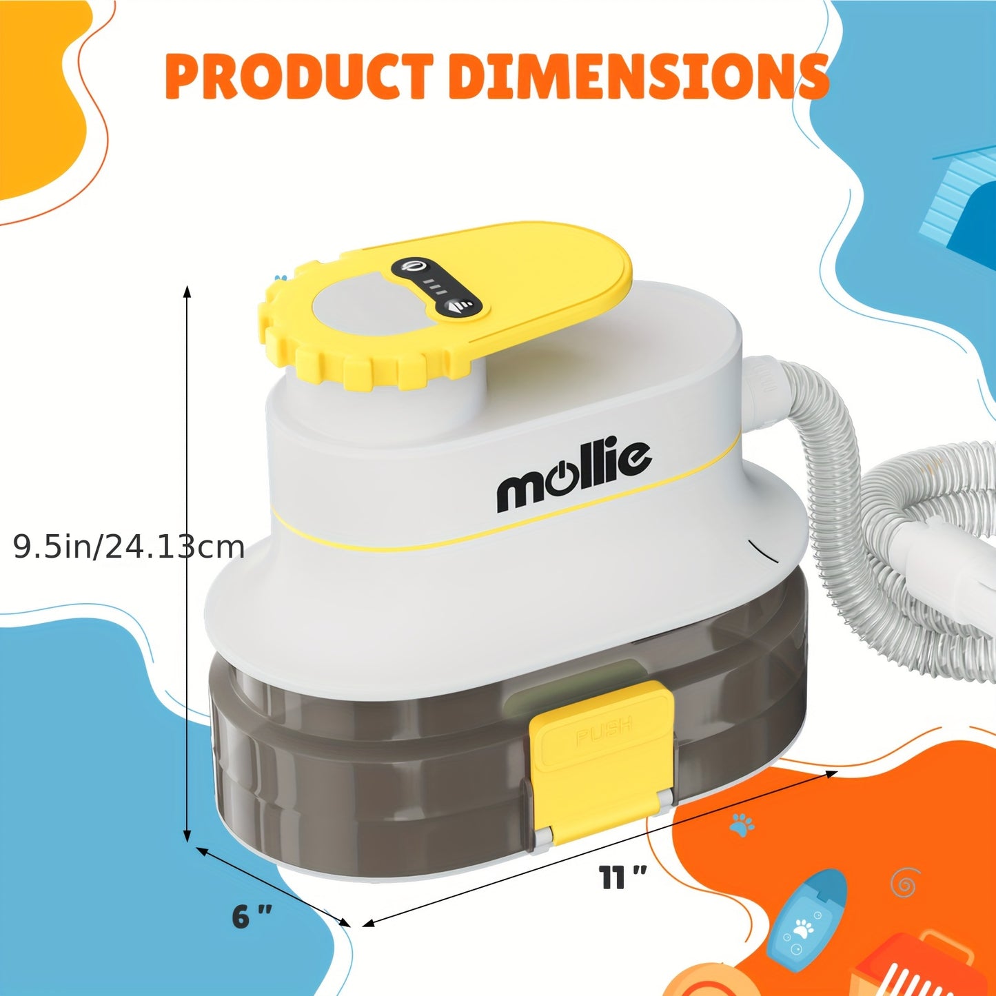 300W Pet Grooming Vacuum Blower - 3-Speed Multifunctional Grooming Machine for Dogs & Cats with 6 Nozzles, 1.06gal Capacity, And Storage Bag - All-in-One Pet Care Tool