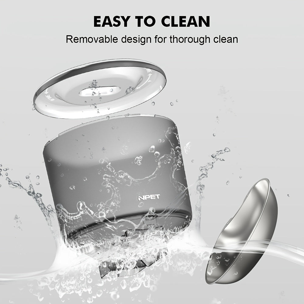 NPET 4L 140.8OZ Automatic Pet Feeder Tailored Healthy Meals Dispenses 1-9 Portions with Accurate Control 4L Large Capacity Available in Button And APP Versions