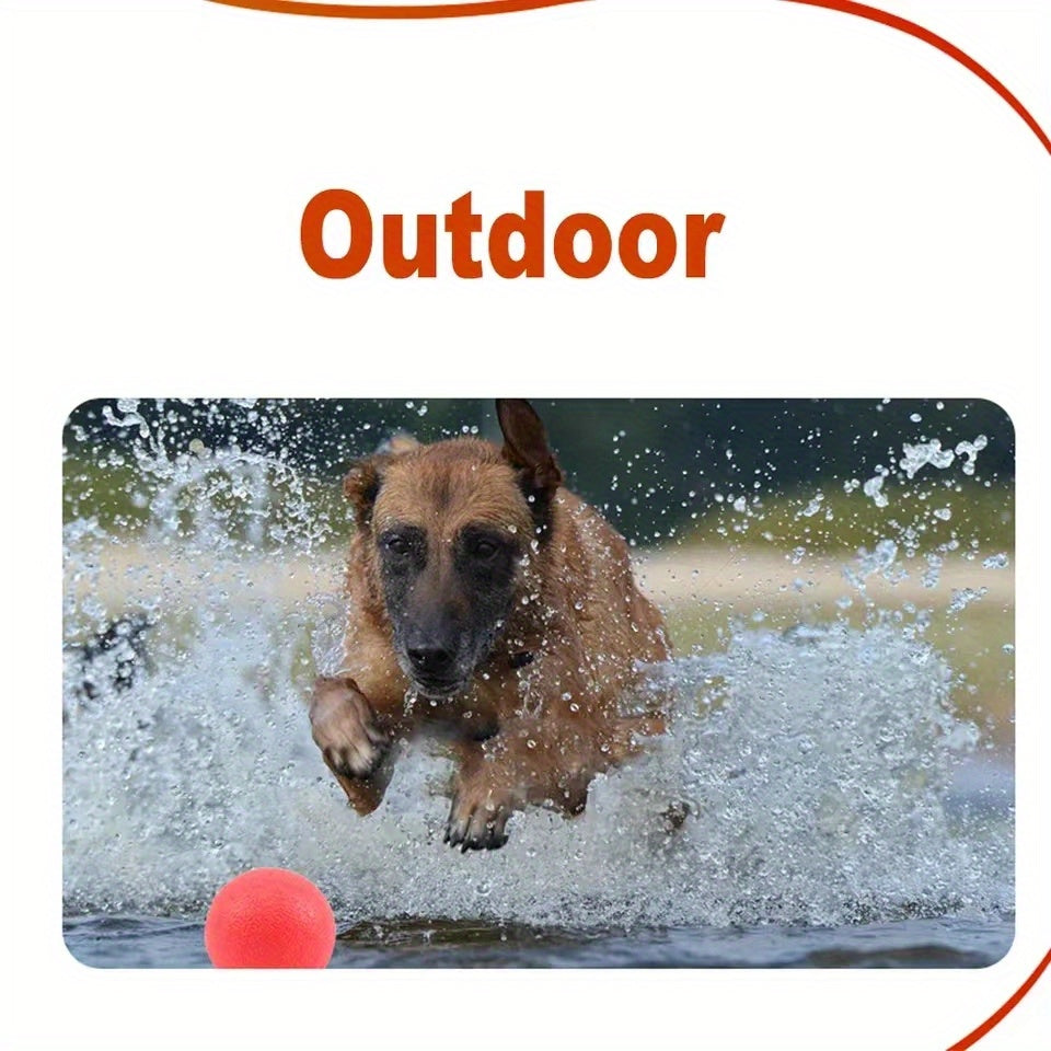 Durable Dog Chew Toy - 1pc Rubber Ball for Pet Teeth Grinding & Interactive Play