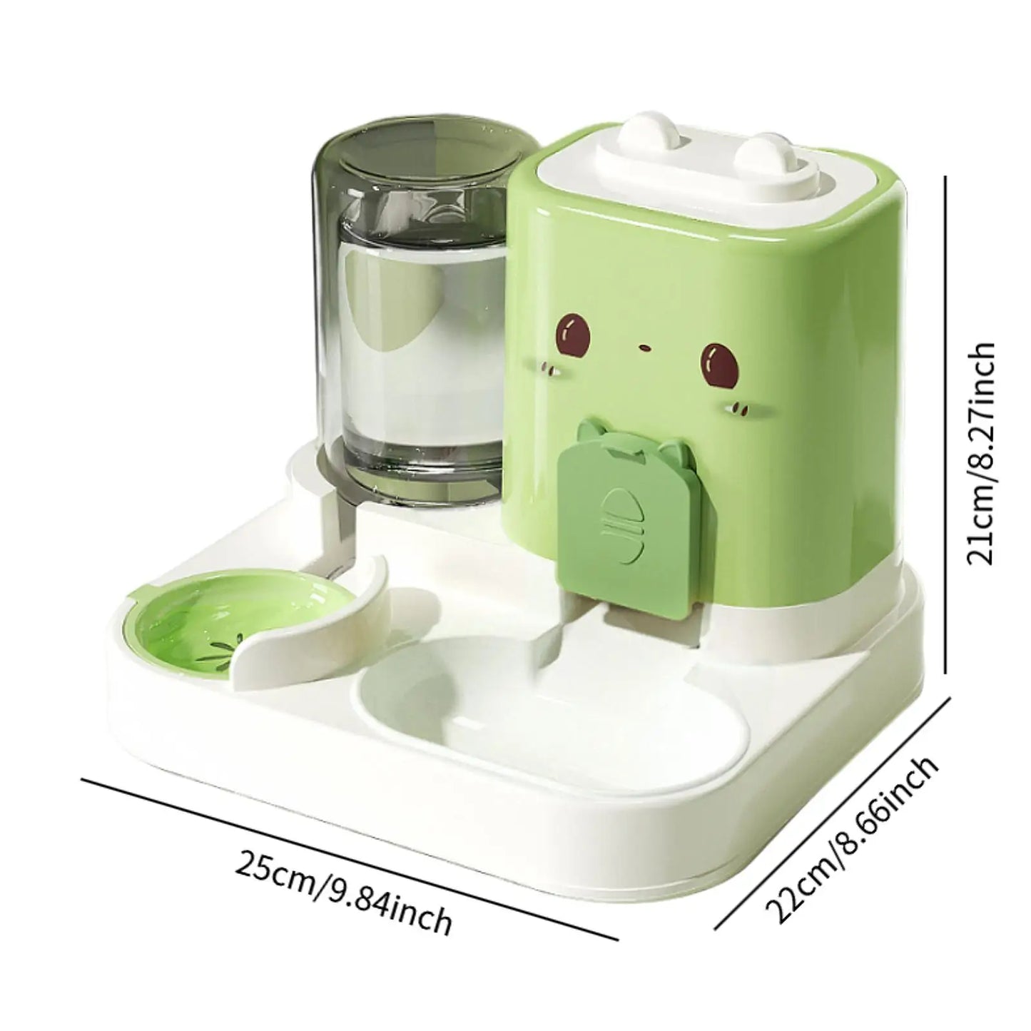 2 in 1 Automatic Pet Feeder Pet Food Bowl for Small Animals Small Dogs Feeding Dispenser Travel Convenient