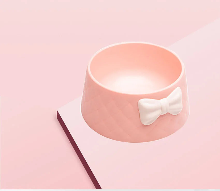 Pet Dog Food Bowls ,Lovely Bowknot Puppy Feeder Dish Bowl,Feeders Bow Cat Bowl For Water Sweet Princess Pet Feeding Bowls миски