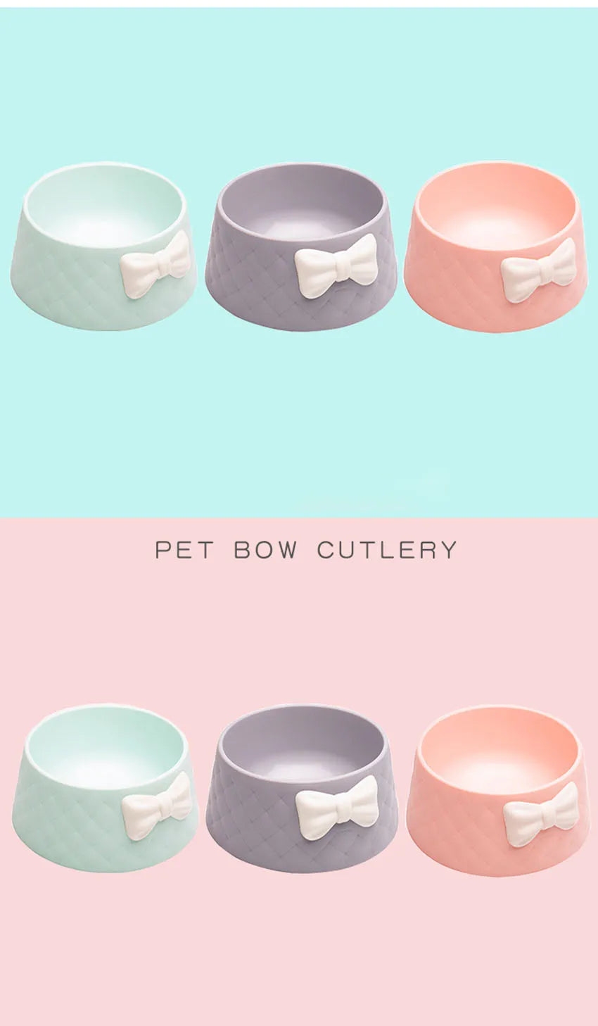 Pet Dog Food Bowls ,Lovely Bowknot Puppy Feeder Dish Bowl,Feeders Bow Cat Bowl For Water Sweet Princess Pet Feeding Bowls миски