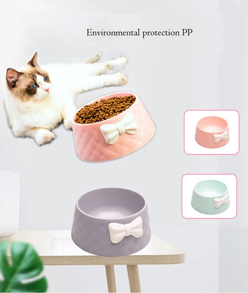 Pet Dog Food Bowls ,Lovely Bowknot Puppy Feeder Dish Bowl,Feeders Bow Cat Bowl For Water Sweet Princess Pet Feeding Bowls миски