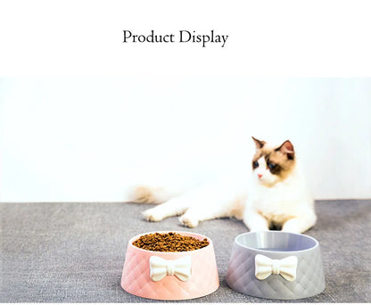 Pet Dog Food Bowls ,Lovely Bowknot Puppy Feeder Dish Bowl,Feeders Bow Cat Bowl For Water Sweet Princess Pet Feeding Bowls миски