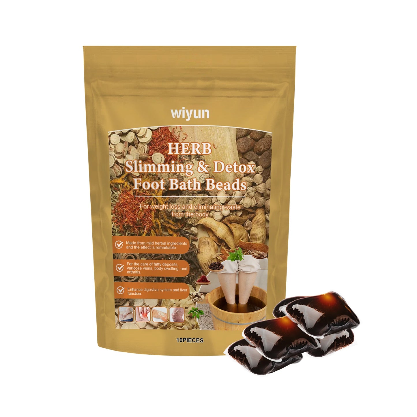 Wiyun Herbal Daily Care Foot Bath Beads Nourishing Body Repair with Bath Oil Beads