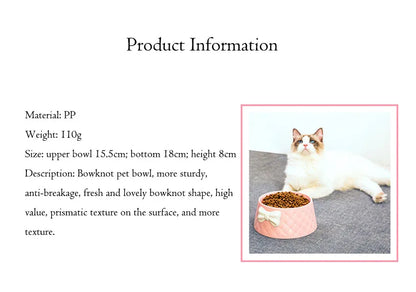Pet Dog Food Bowls ,Lovely Bowknot Puppy Feeder Dish Bowl,Feeders Bow Cat Bowl For Water Sweet Princess Pet Feeding Bowls миски