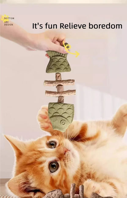 Catnip Balls Funny Fish Bone Cat Toys Lickable Snack Catnip Silvervine Kitten Chewing Cleaning Teeth Toy For Cats Pet Supplies
