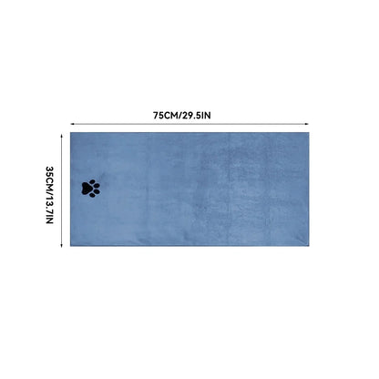 35*75cm/50*100cm Microfiber Pet Bath Towel Embroidered Super Soft Absorbent Cat for Dogs Grooming Supplies