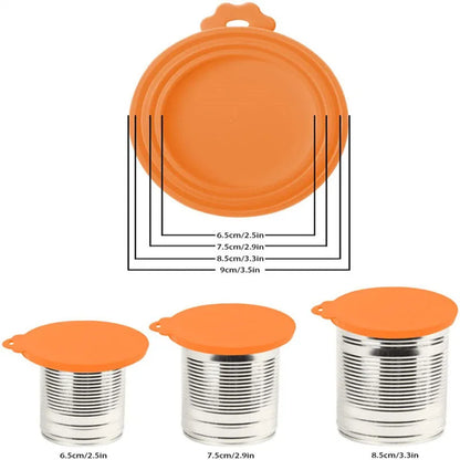 A set Reusable Pet Food Can Cover and Spoon Portable Dogs Cat Storage Tin Cap Lid Seal Cover Health Pet Supplies Pet Lids Can