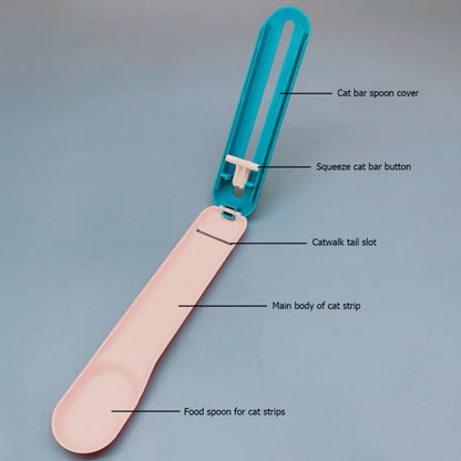 Pet Feed Spoon Food Scoop Cat Treat Bars Squeezer Cereal Dispenser Puppy Kitten Snack Liquid Food Scoop Kitty Treat Accessories