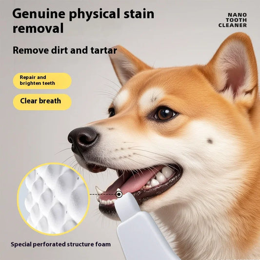 Pet Nano Dental Wipes Dog Tartar Cleaning Tooth Stain Removal Oral Care Plaque Removal Tooth Polishing Wipes Deep Oral Cleaning