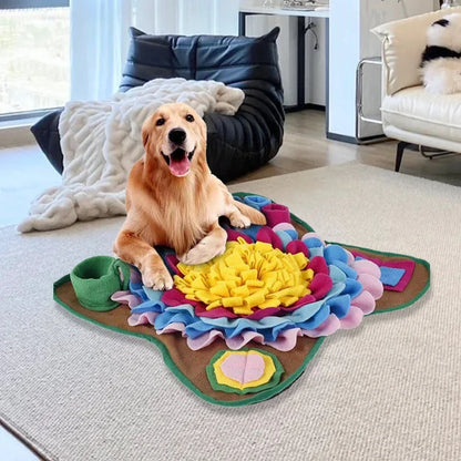 Pet Snuffle Feeding Mat Dog Chew Toys Pet Squeaking Stuffed Toys Puzzle Feeder Pad for Dogs Cats Play Funny Training Plush Toys