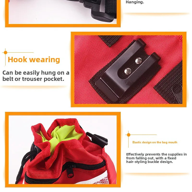 Dog Training Pouch Snack Carrier Outdoor Feeding Waist Bag Portable Foldable Pet Supplies Treat Holder Walking Adjustable Pack