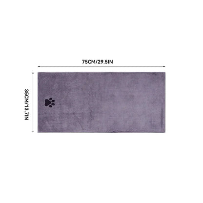 35*75cm/50*100cm Microfiber Pet Bath Towel Embroidered Super Soft Absorbent Cat for Dogs Grooming Supplies