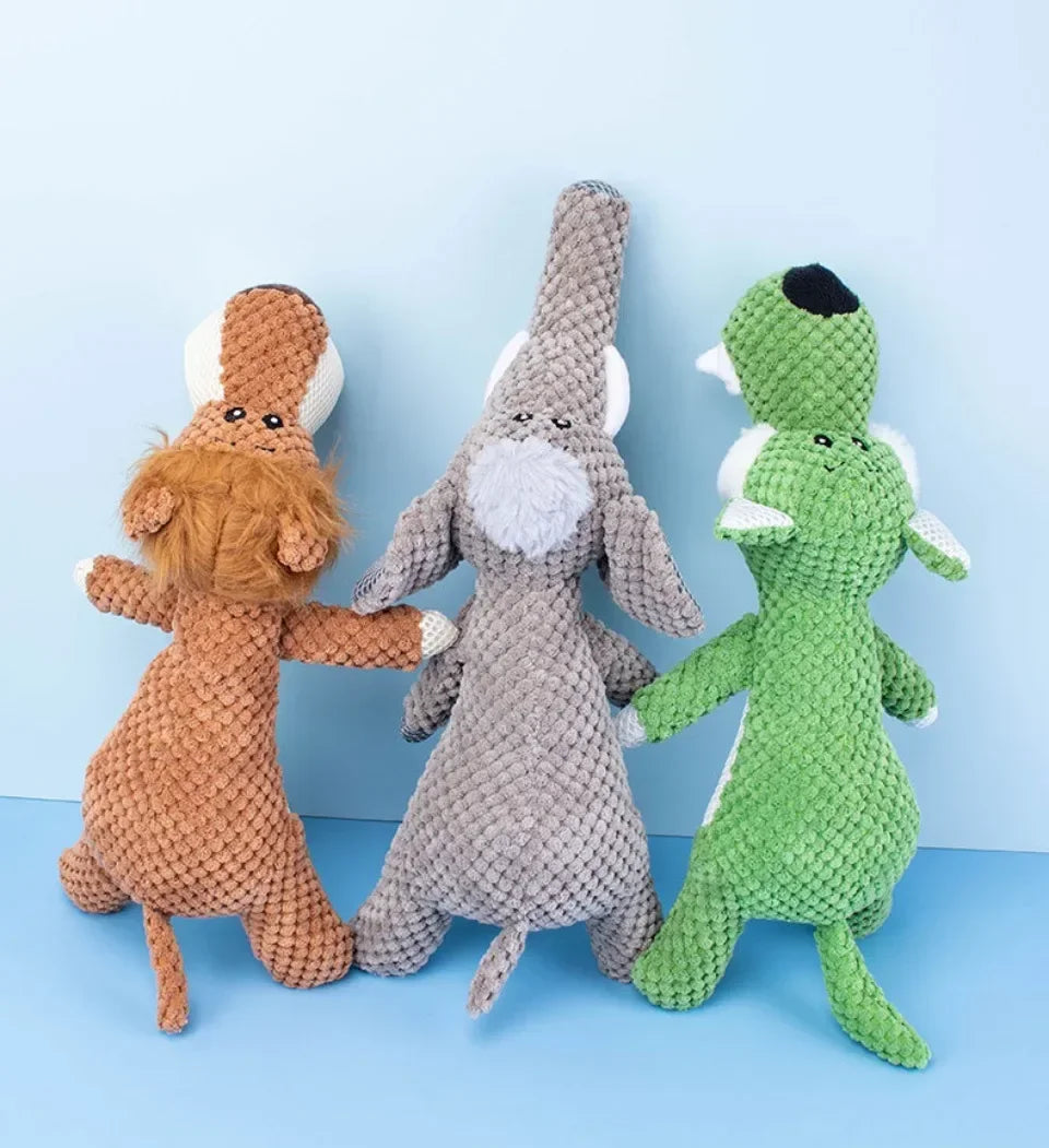 Plush Cartoon Puppy Dog Toys Pet Chew Squeak Toys for Small Dogs Teeth Grinding Soothing Environmentally Friendly Safe Pet Toys