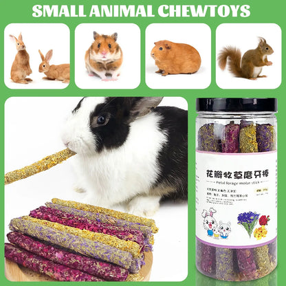 Rabbit Snacks Petal Grass Snacks And Grinding Teeth Sticks Teeth Grinding Toys Teeth Grinding Sticks Rabbit Hamster Toys Snacks