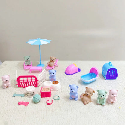 Children's Play House Toys Pet Toys Teddy Bears Pet Bathrooms Family Toys Little Girls Scene Toys Children's Gifts