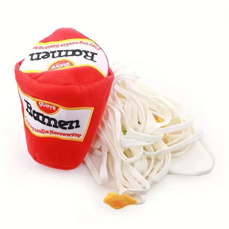 Puppy Snuffle Toy, Cute Pet Sniffing Toys, Instant Noodle Design Puppy Chew Squeaky Toy Pet Supplies Interactive Fetch Play For