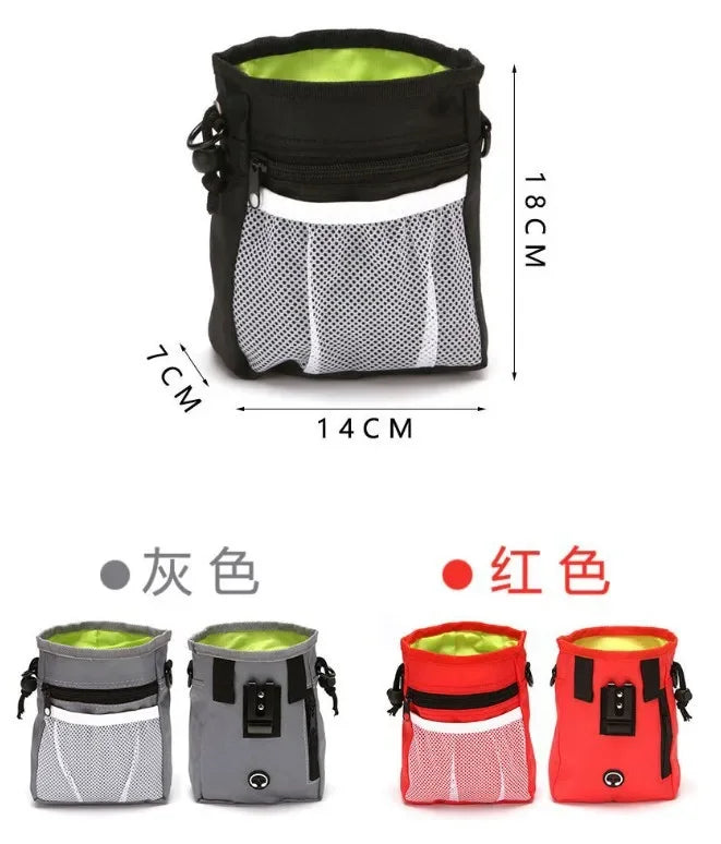 Dog Training Pouch Snack Carrier Outdoor Feeding Waist Bag Portable Foldable Pet Supplies Treat Holder Walking Adjustable Pack